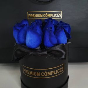 Rosas Azules en Box Negro