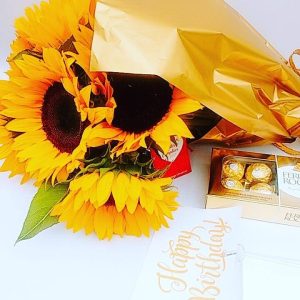 Ramo Love Sun Para Regalar Más Bombones Ferrero y Tarjeta de Dedicatoria