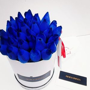 Rosas Azules En Box Premium Cómplices