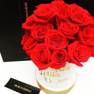 Rosas Box Premium Cómplices Personalizado Modelo Hongo