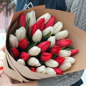 Ramo de 20 Tulipanes Premium Bi Color