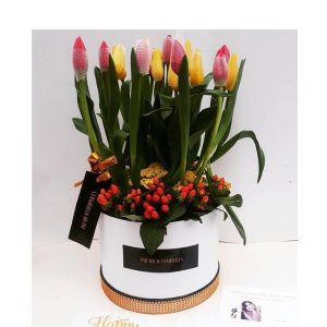 Tulipanes En Box Premium Cómplices De Tulipandia